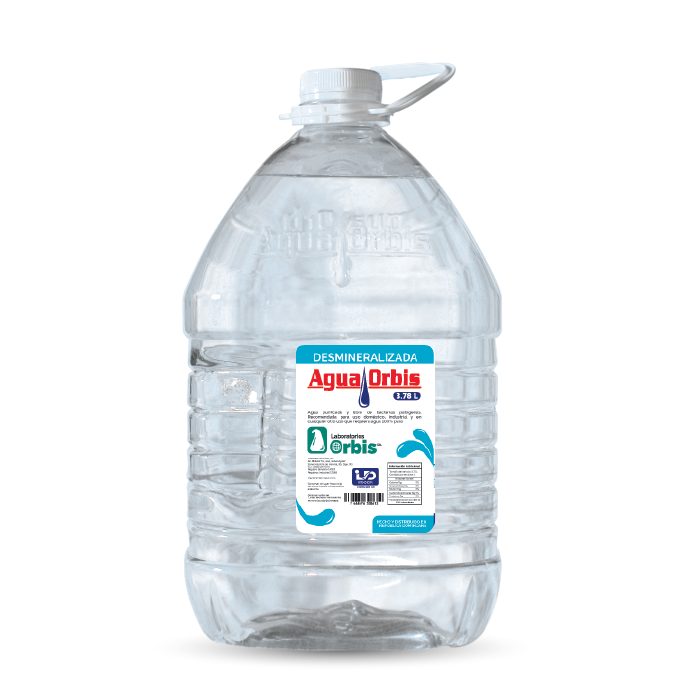 AGUA ORBIS DESMINERALIZADA (4/1 GALON)