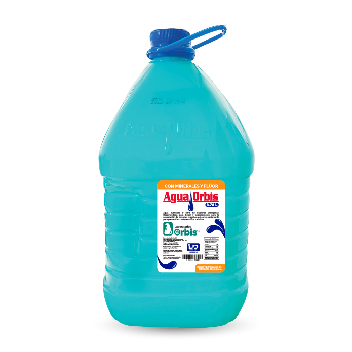 Agua Orbis con Minerales màs Flúor (4/1 GALON)